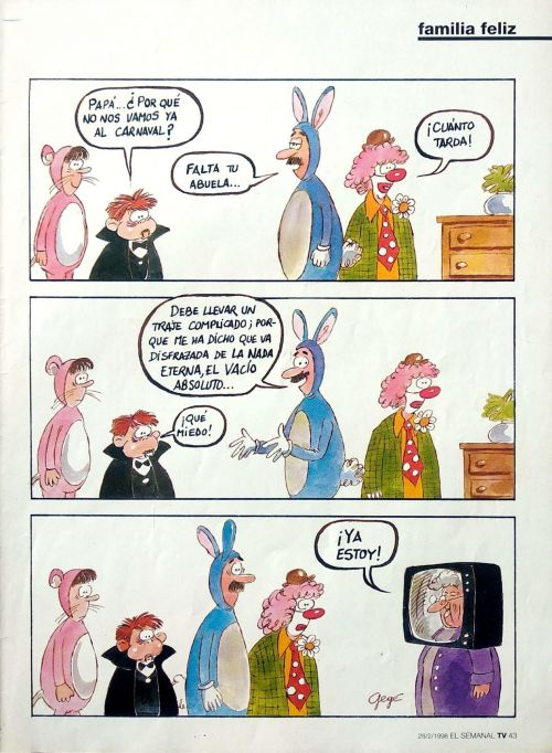 abuela disfrazada de televisin